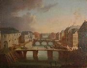 Christian August Lorentzen Parti af Frederiksholms Kanal oil painting